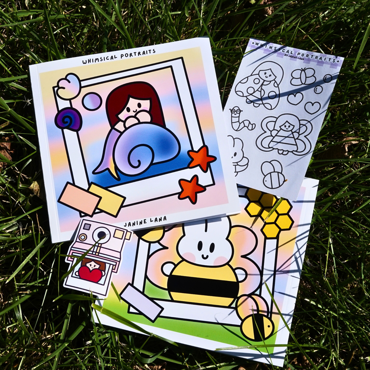 Whimsical Portraits Mini Coloring Book