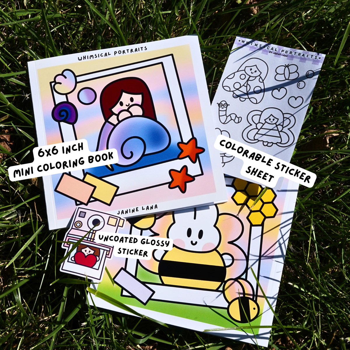 Whimsical Portraits Mini Coloring Book