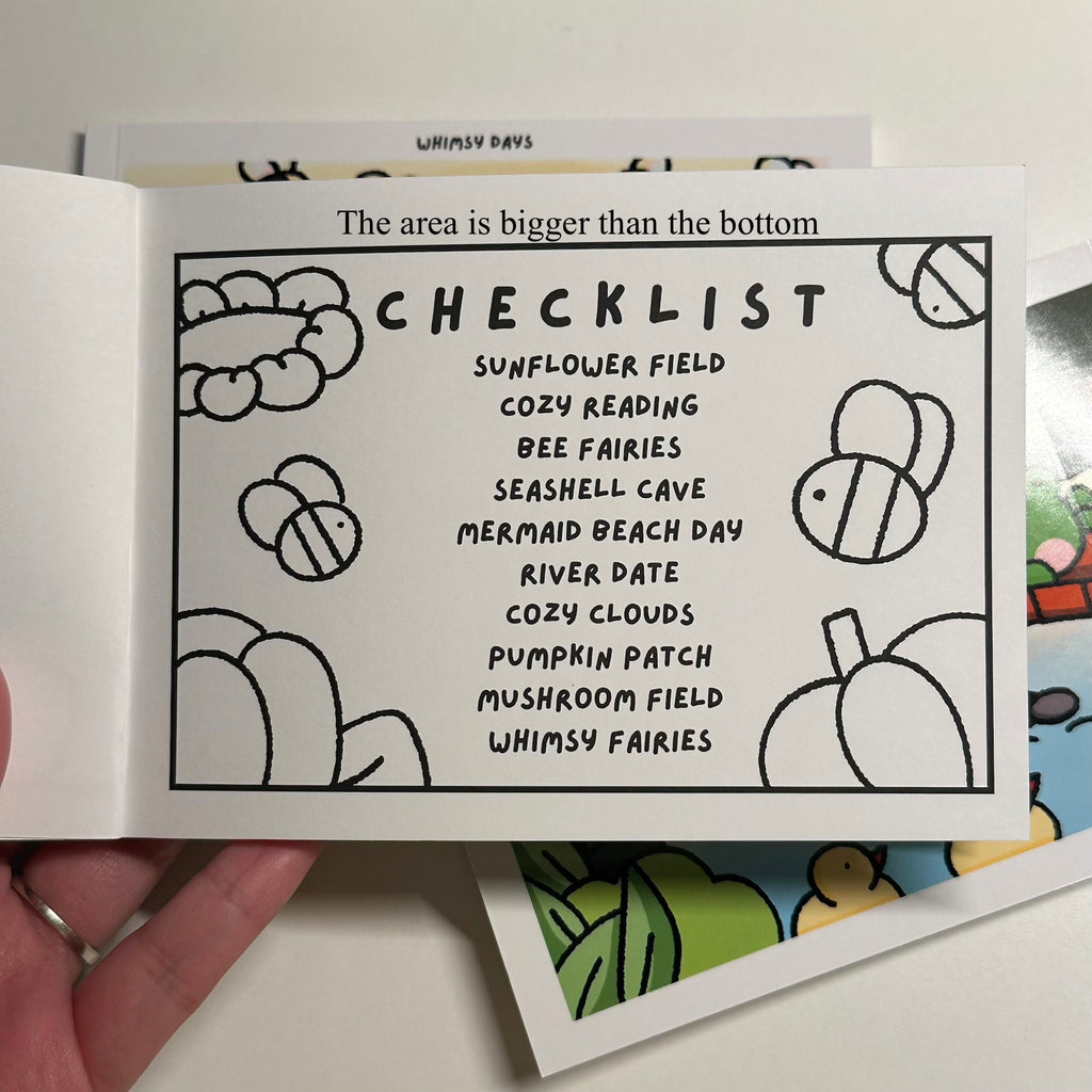 MISCUT CHECKLIST Whimsy Days Coloring Book