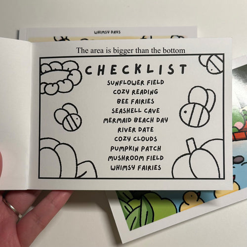 MISCUT CHECKLIST Whimsy Days Coloring Book